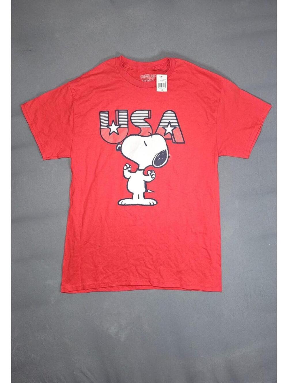 Peanuts USA Graphic T-Shirt Size M Red NWT Patriotic Tee